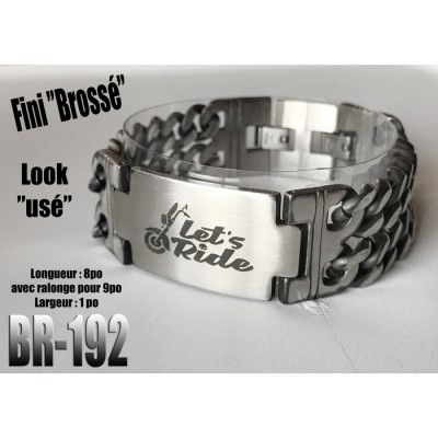 Br-192, Bracelet Let's Ride , acier inoxidable «... Br-192, Bracelet Let's Ride , acier inoxidable «...